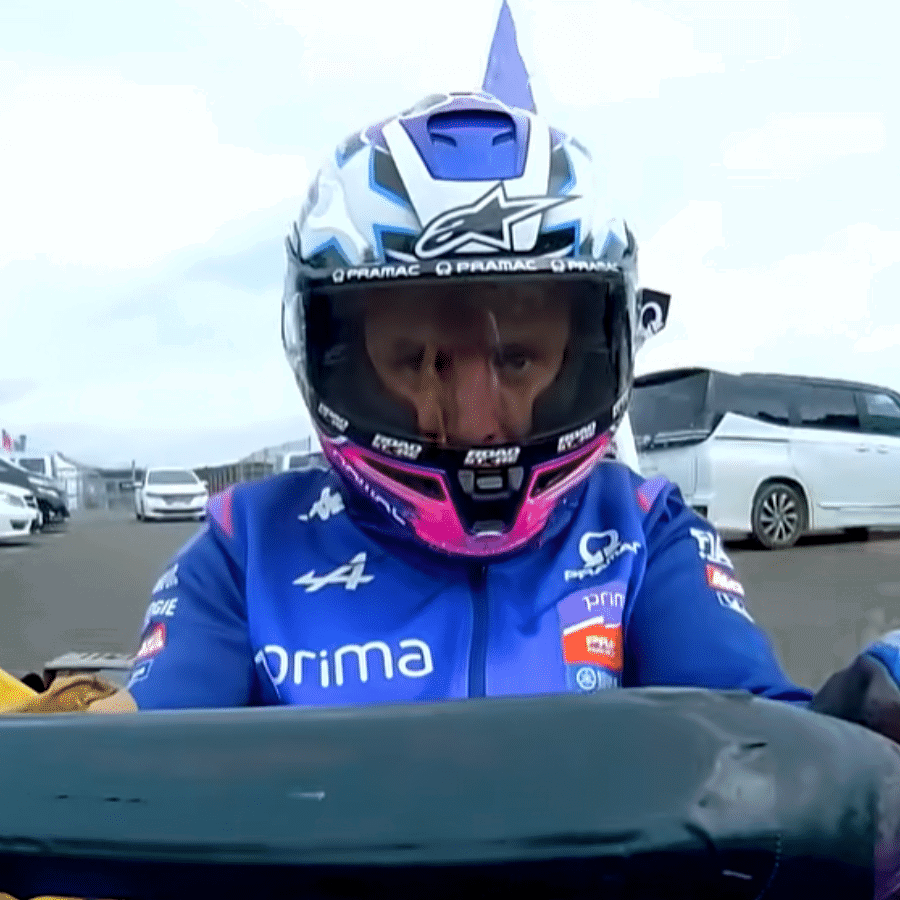 Jack Miller during the Motegi go-kart race.