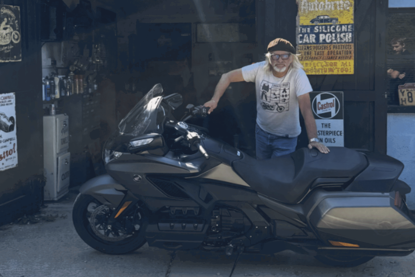 Henry Cole and his GL1800 Gold Wing. Credit: Doble Motorcycles.