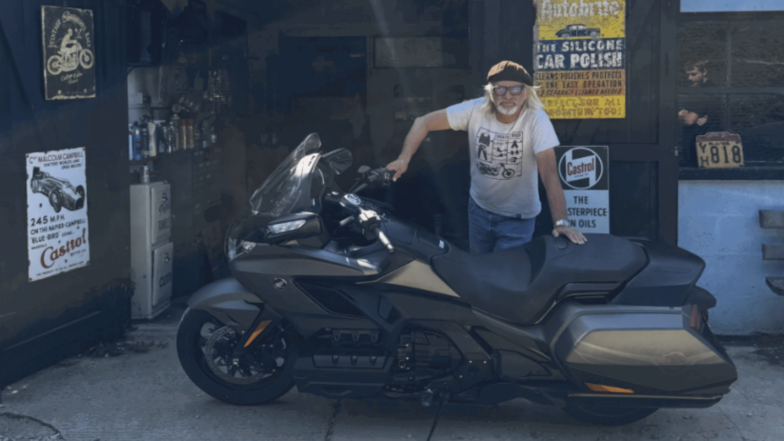 Henry Cole and his GL1800 Gold Wing. Credit: Doble Motorcycles.