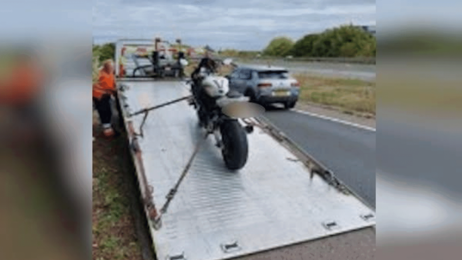 Motorcycle seized by police. Photo credit: Essex Police.