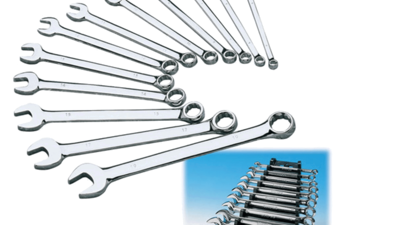 Clarke PRO20 12 Piece 6 - 19mm Combination Spanner Set.