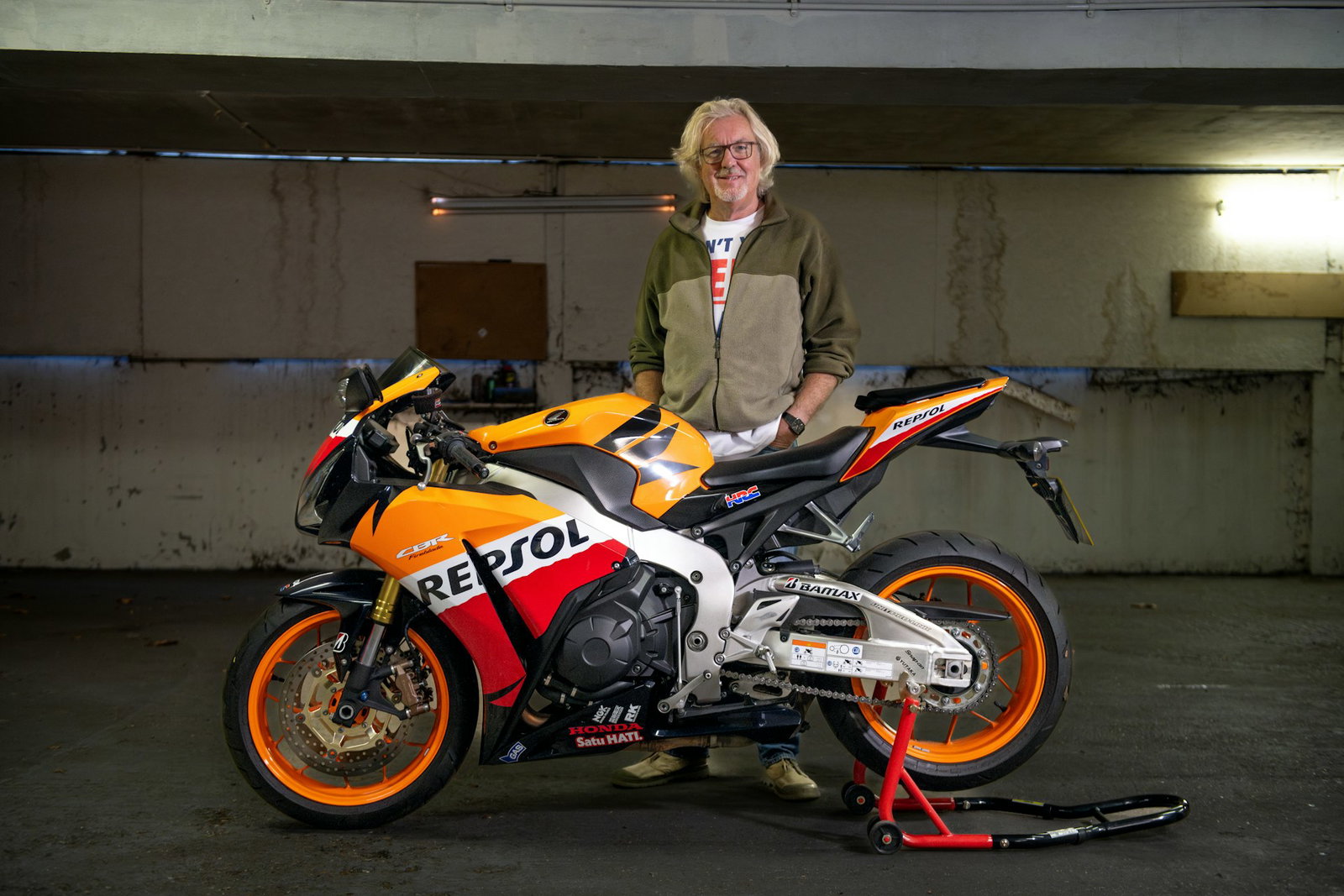 James May with his Honda CBR1000RR. Credit: Collecting Cars.