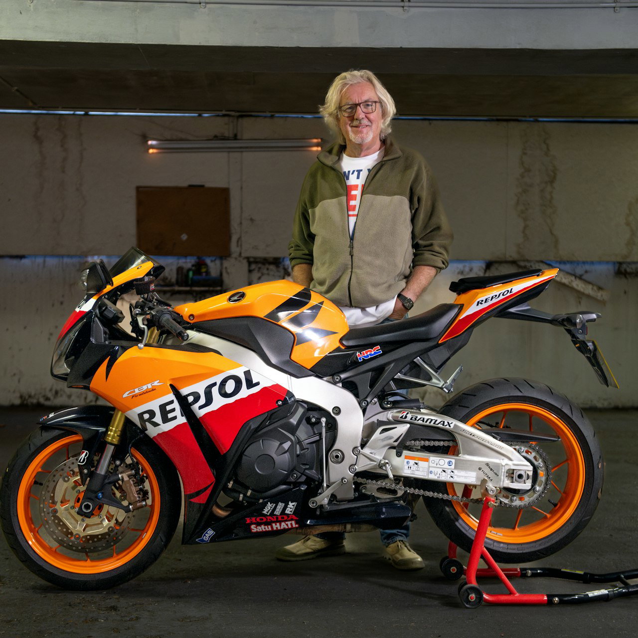 James May with his Honda CBR1000RR. Credit: Collecting Cars.