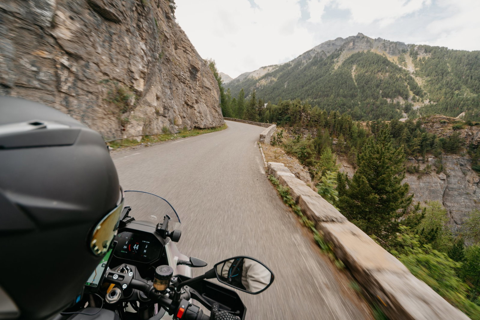 Zero DS motorcycle during the 271-mile journey.