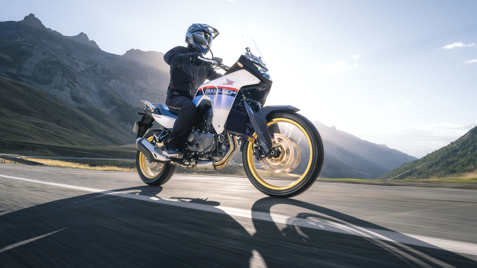 Transalp on an mountain road