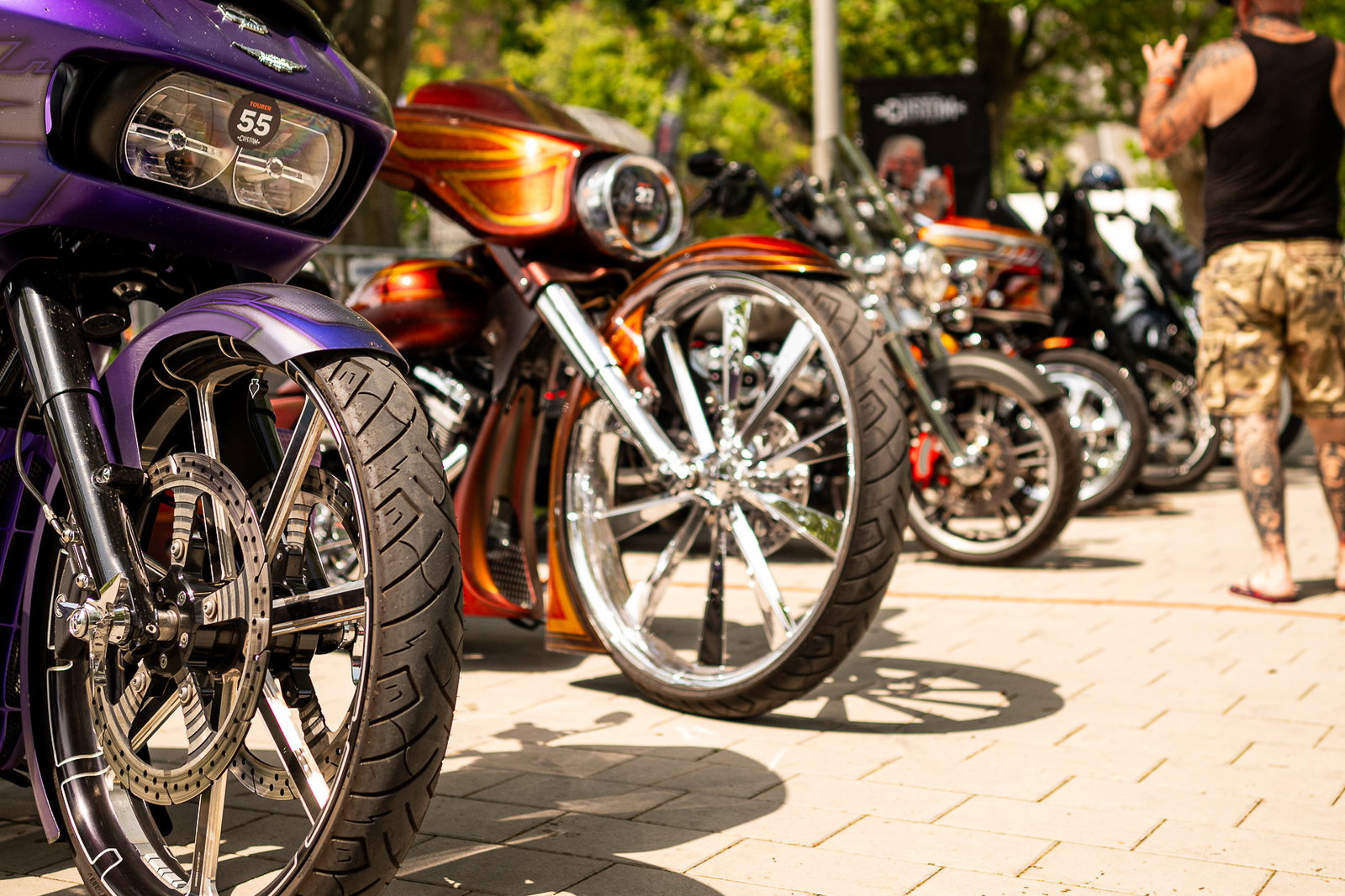A customised Harley-Davidson Road Glide