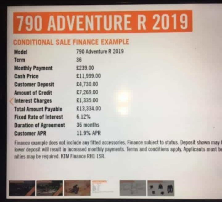 KTM 790 Adventure R prices