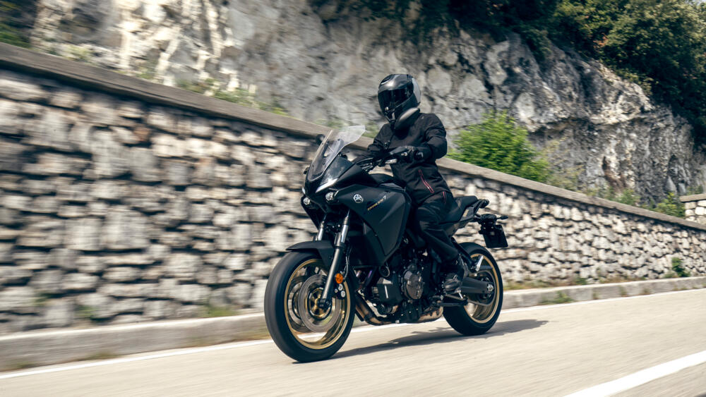 2023 Yamaha Tracer 7 on mountain road. - Yamaha
