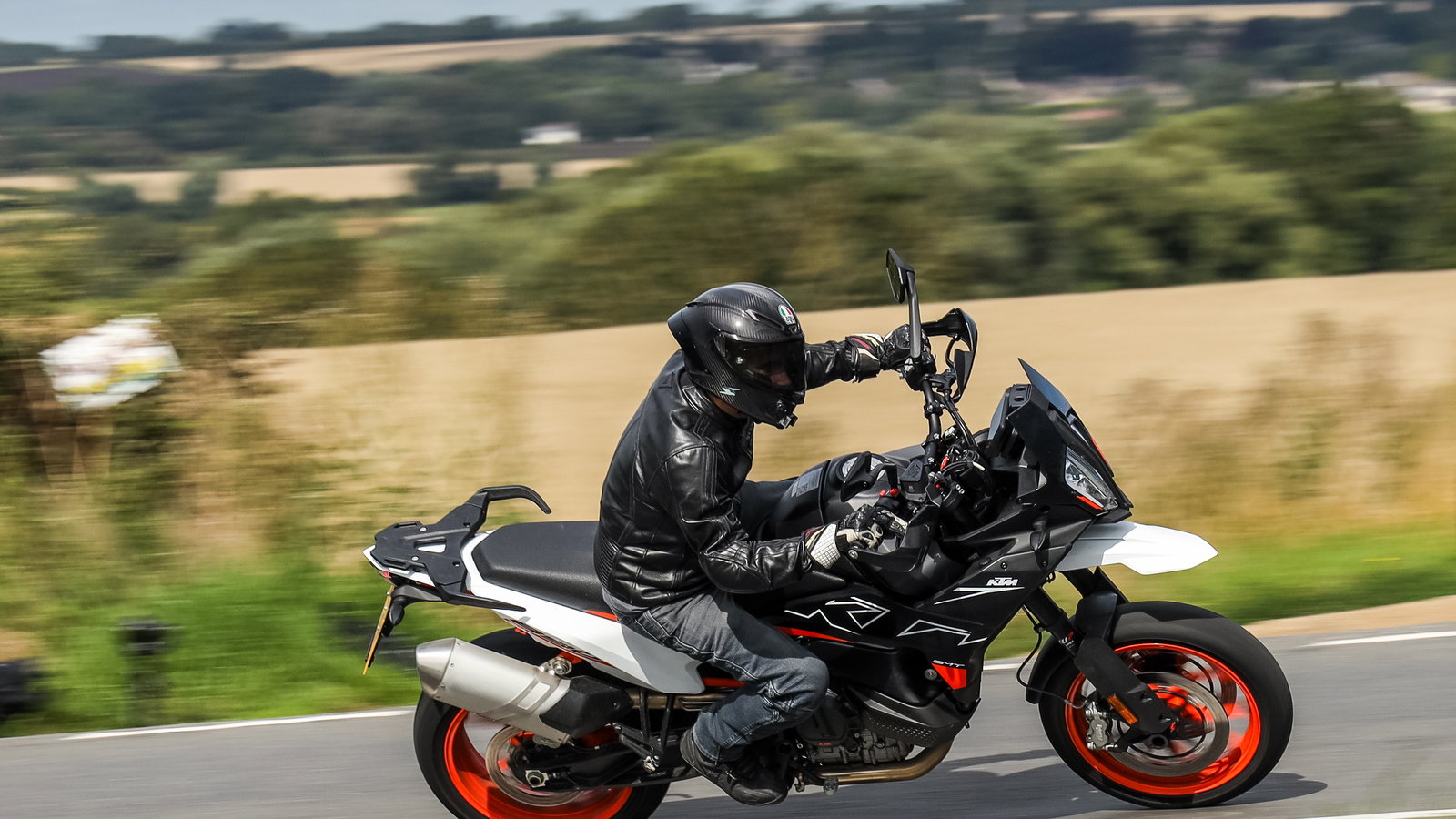 2023 890 SMT ridden on a country road