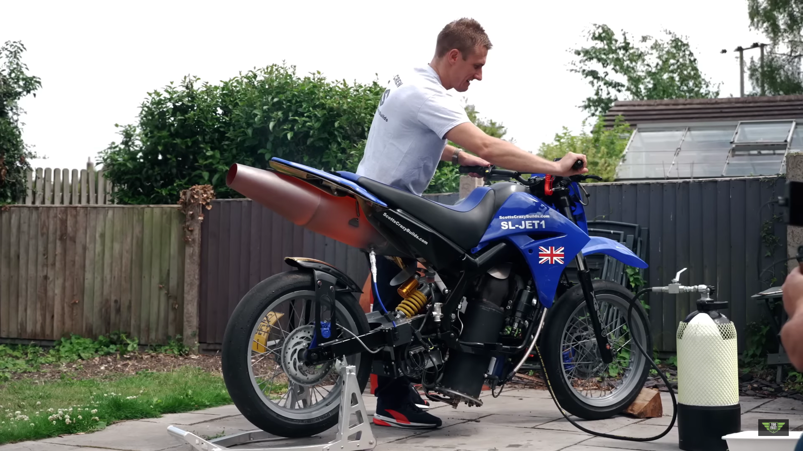 What happens when you put a jet engine on a dirt bike? | Visordown