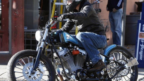Brad Pitt spied on new Roland Sands ride