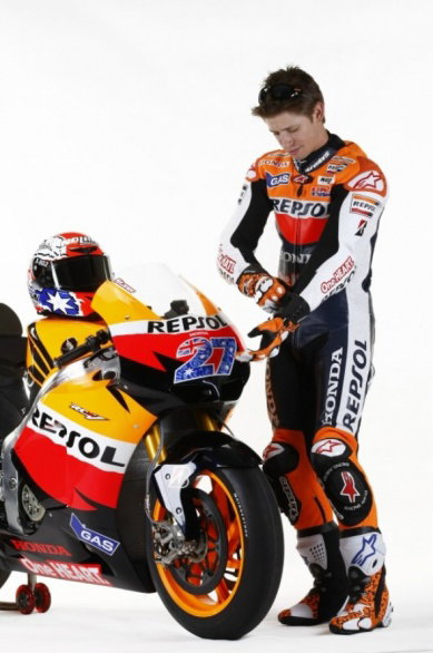 Stoner in the colours of Repsol Honda