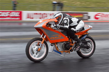 Ross Noble celebrating 500,000th Triumph