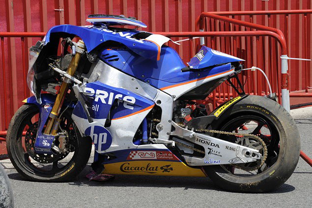 Lucky escape for Moto2 racer at Catalunya