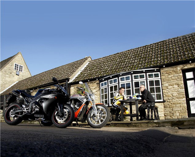 Fork in the road: Harley Street Rod vs. Yamaha R1