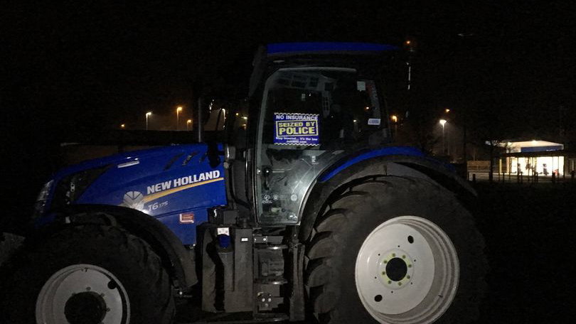 Police impounded tractor