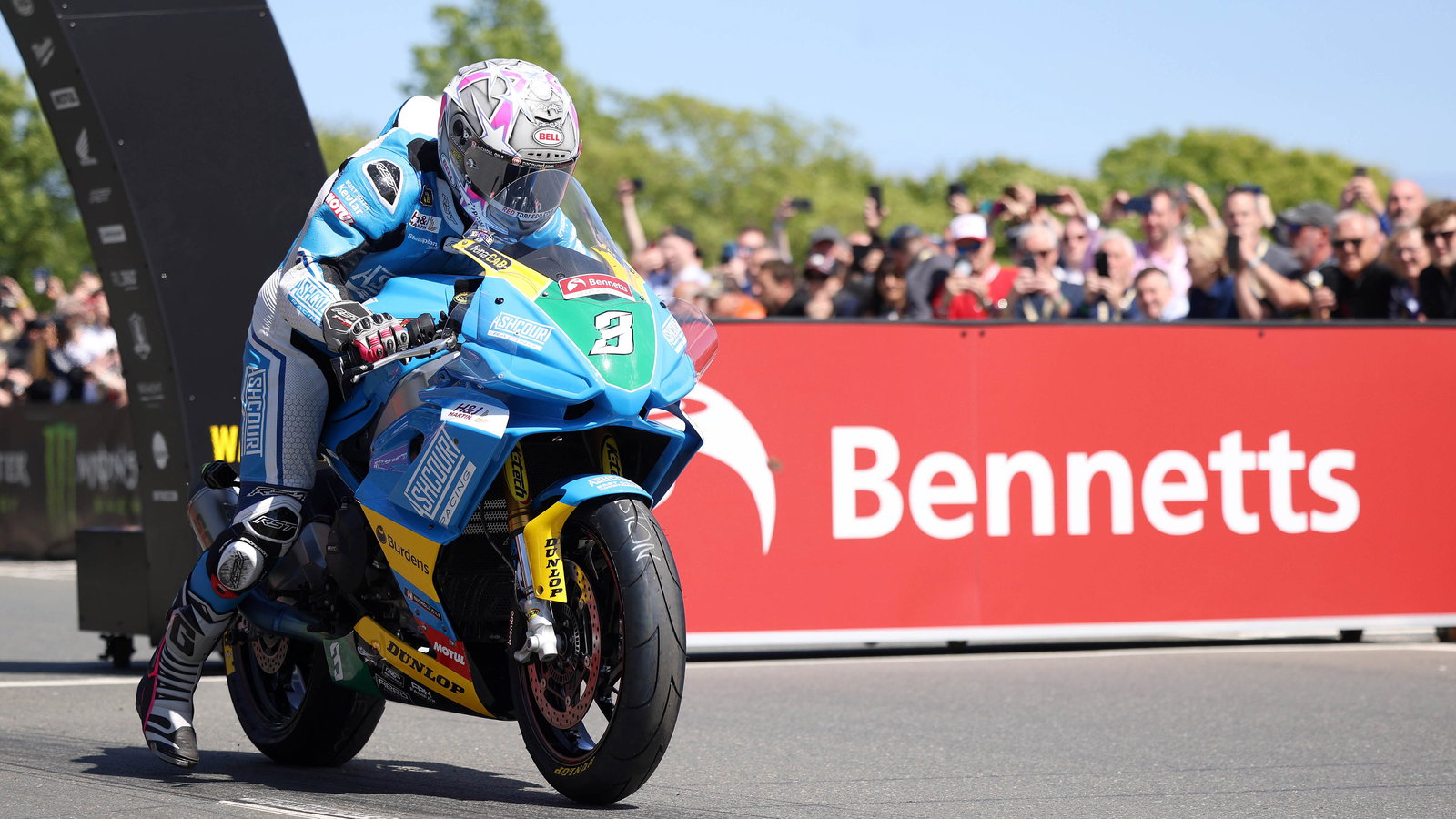 Lee Johnston, 2022 Supertwin TT race start. - IOMTT Press Office