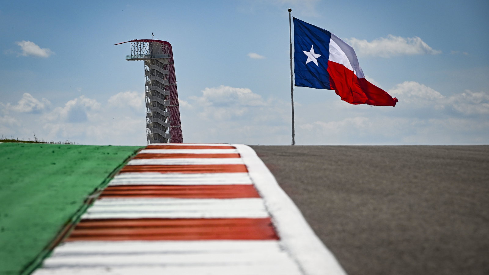 Texas flag at Circuit of the Americas. - Gold and Goose