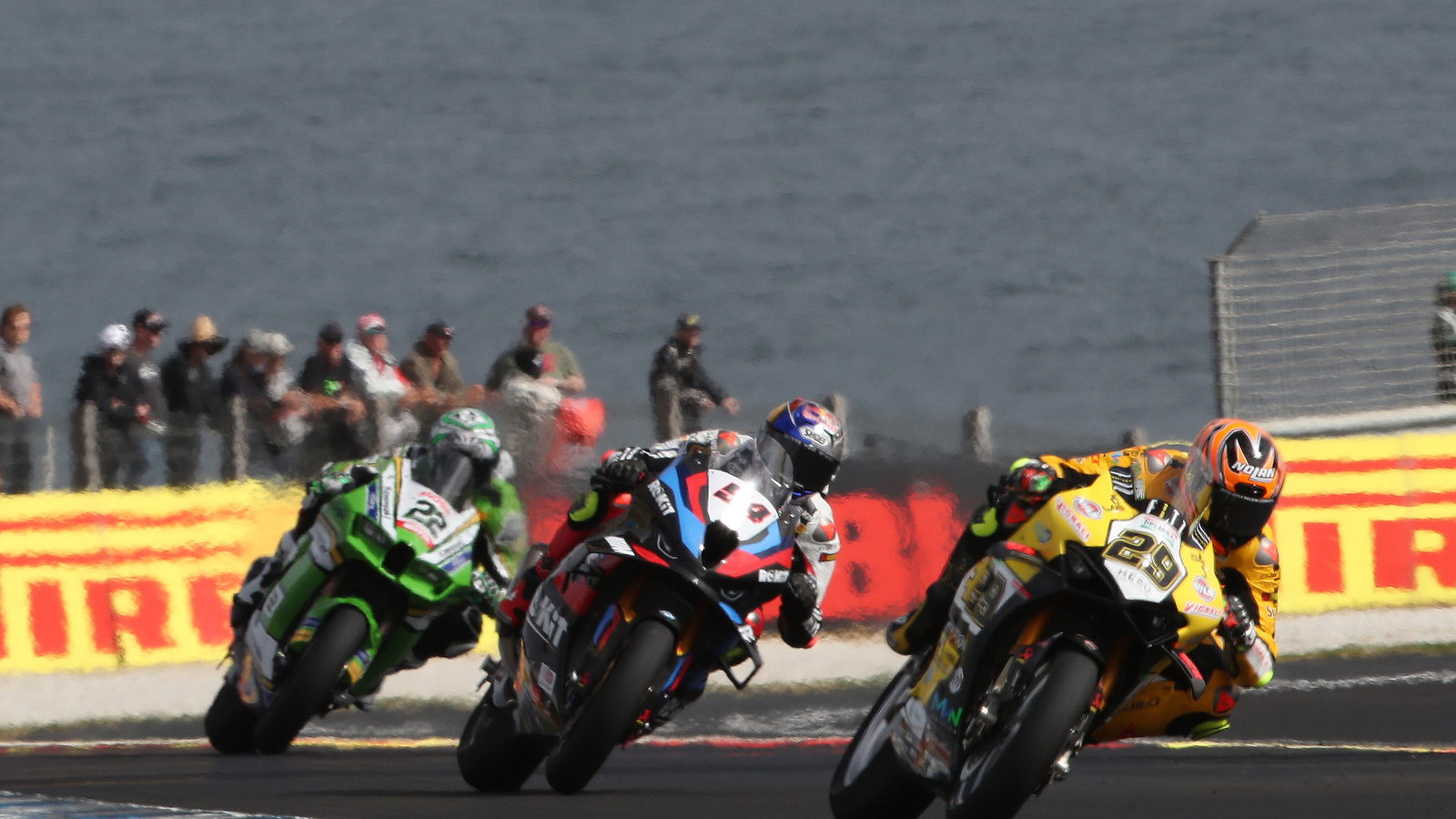 Andrea Iannone, Toprak Razgatlioglu, Alex Lowes, 2024 Australian WorldSBK. - Gold and Goose