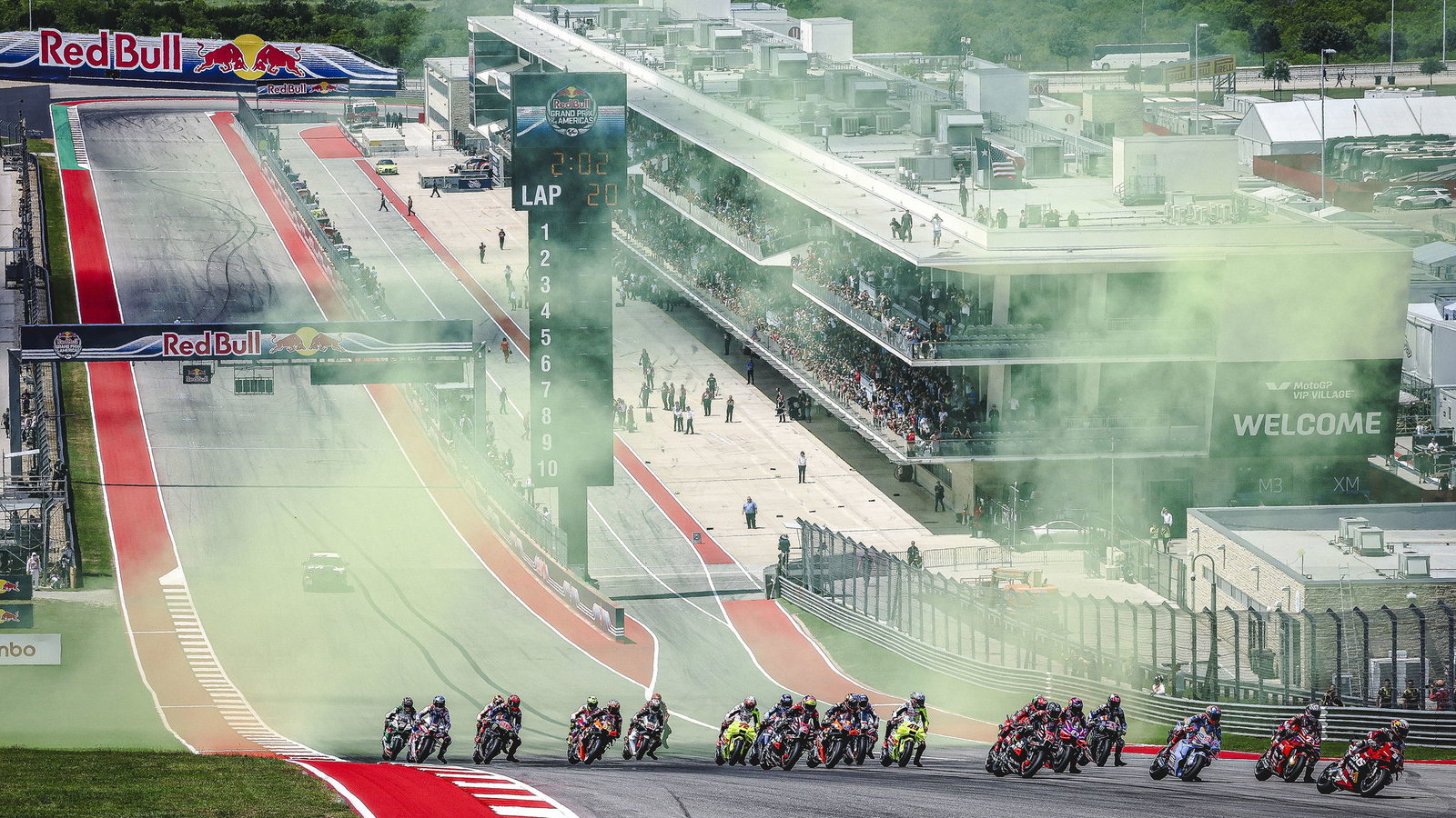 2024 MotoGP Grand Prix of the Americas race start. - Gold and Goose