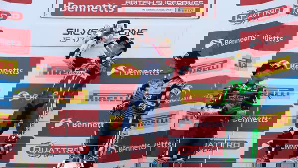 BSB podium, Silverstone 2022. - Honda Racing Corporation.