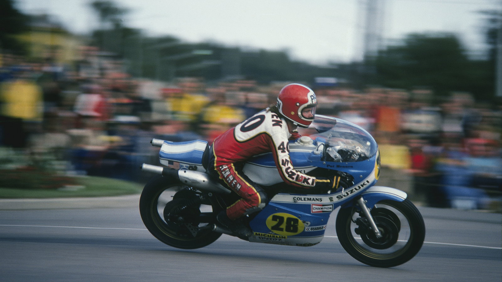 Pat Hennen, 1976 500cc Finnish Grand Prix. - Gold and Goose