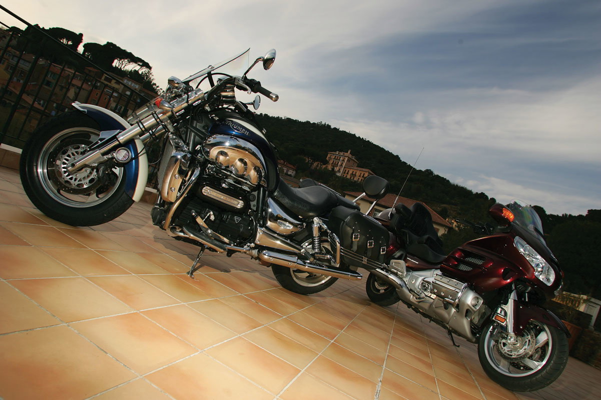 Road Test: Honda Goldwing vs. Triumph Rocket III | Visordown