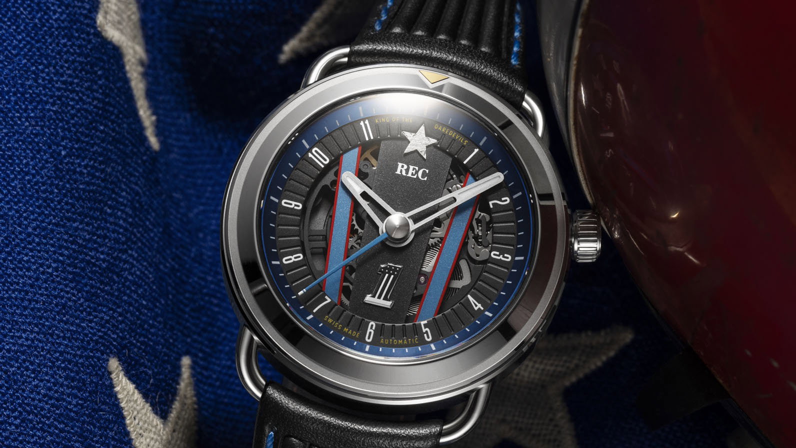 REC Watches TTT Knievel is a Swiss watch built from Evel’s last bike