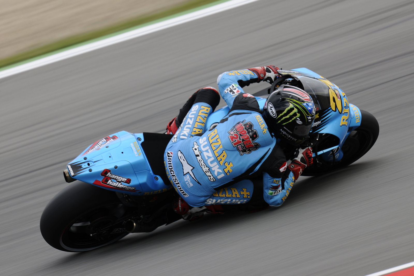 Elena Myers rides Suzuki GSV-R at Indy