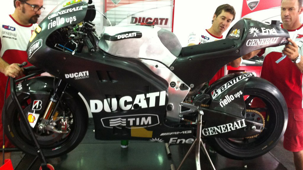 This is Rossi's Ducati Desmosedici GP12