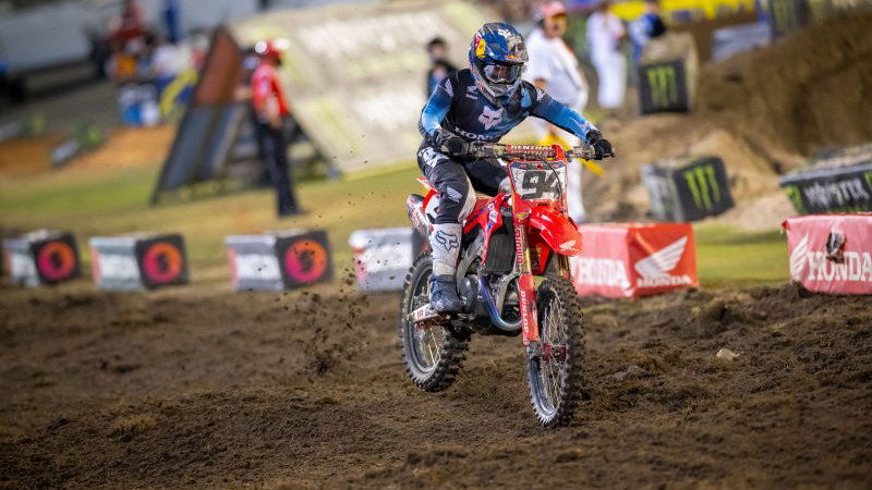 Ken Roczen, Daytona Supercross 2022. Credit: Honda Racing Corporation.