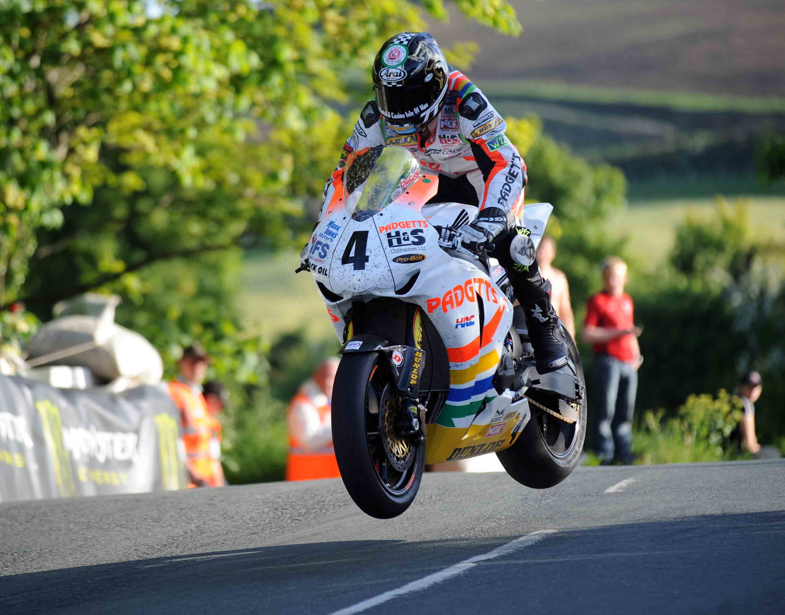 Alex de Angelis Le Mans Moto2 crash