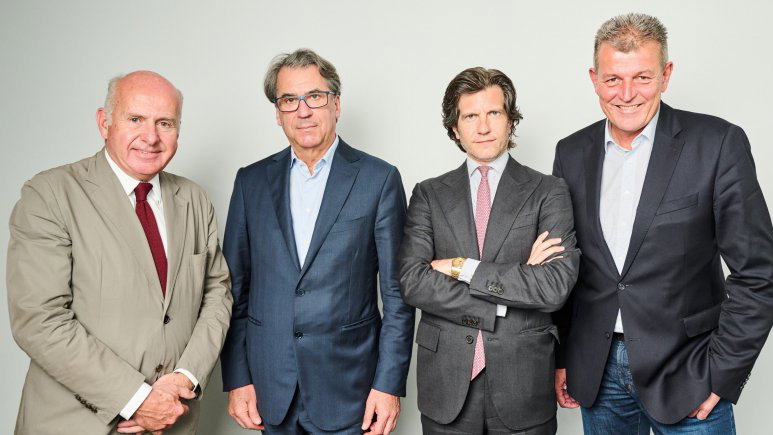 Newly elected ACEM President Michele Colannino along with three VPs, Stefan Pierer, Eric de Seynes, and Markus Schramm. - ACEM