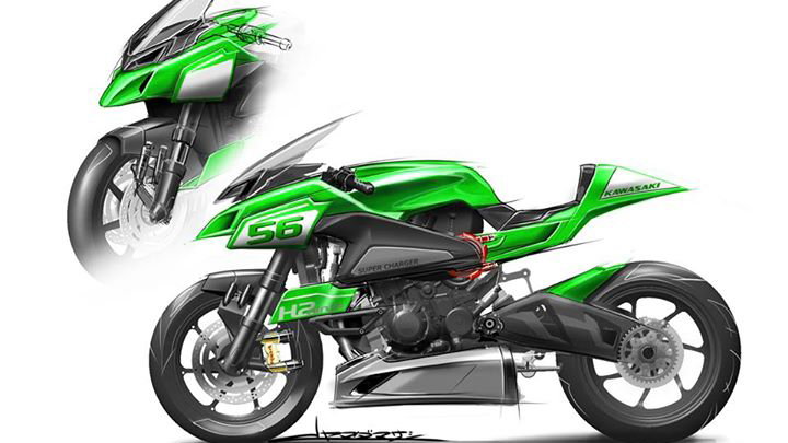 Kawasaki concept sketches on display at Tokyo Motor Show
