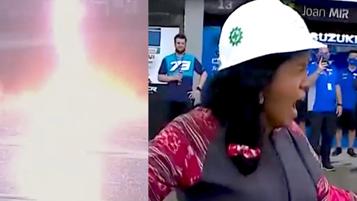 Shaman lady, rain handler, Indonesian MotoGP