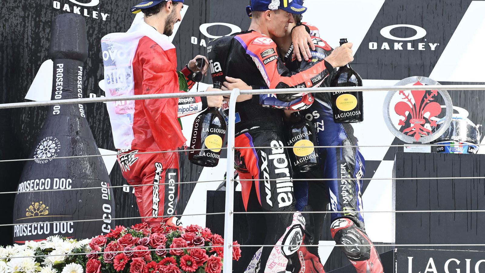 2022 Italian Grand Prix podium. - Gold and Goose