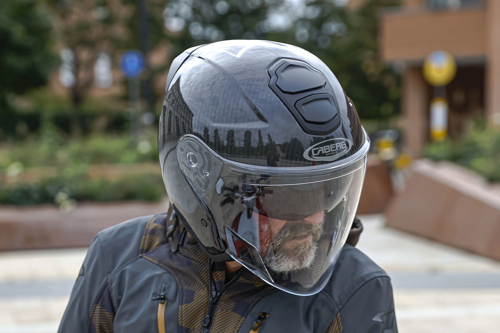 caberg downtown open face helmet S BT Matt Black Automotive Caberg Open Face Helmets -
