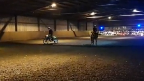 Horse motorcycle dressage