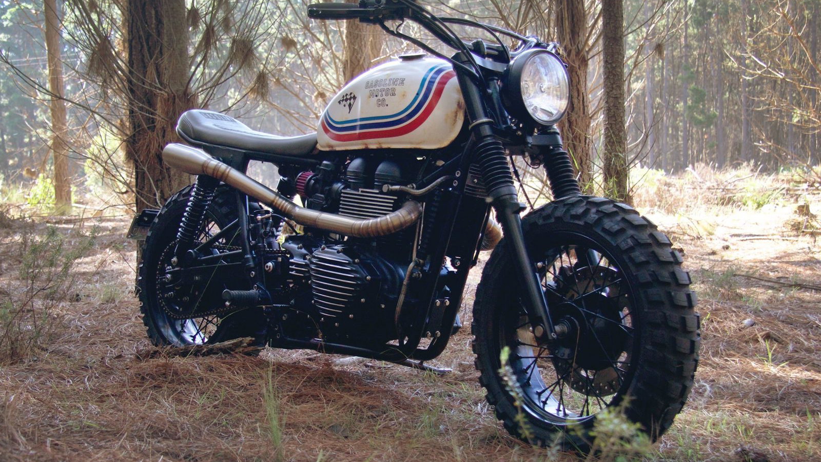 Gasoline Motor Bonneville-based Scrambler
