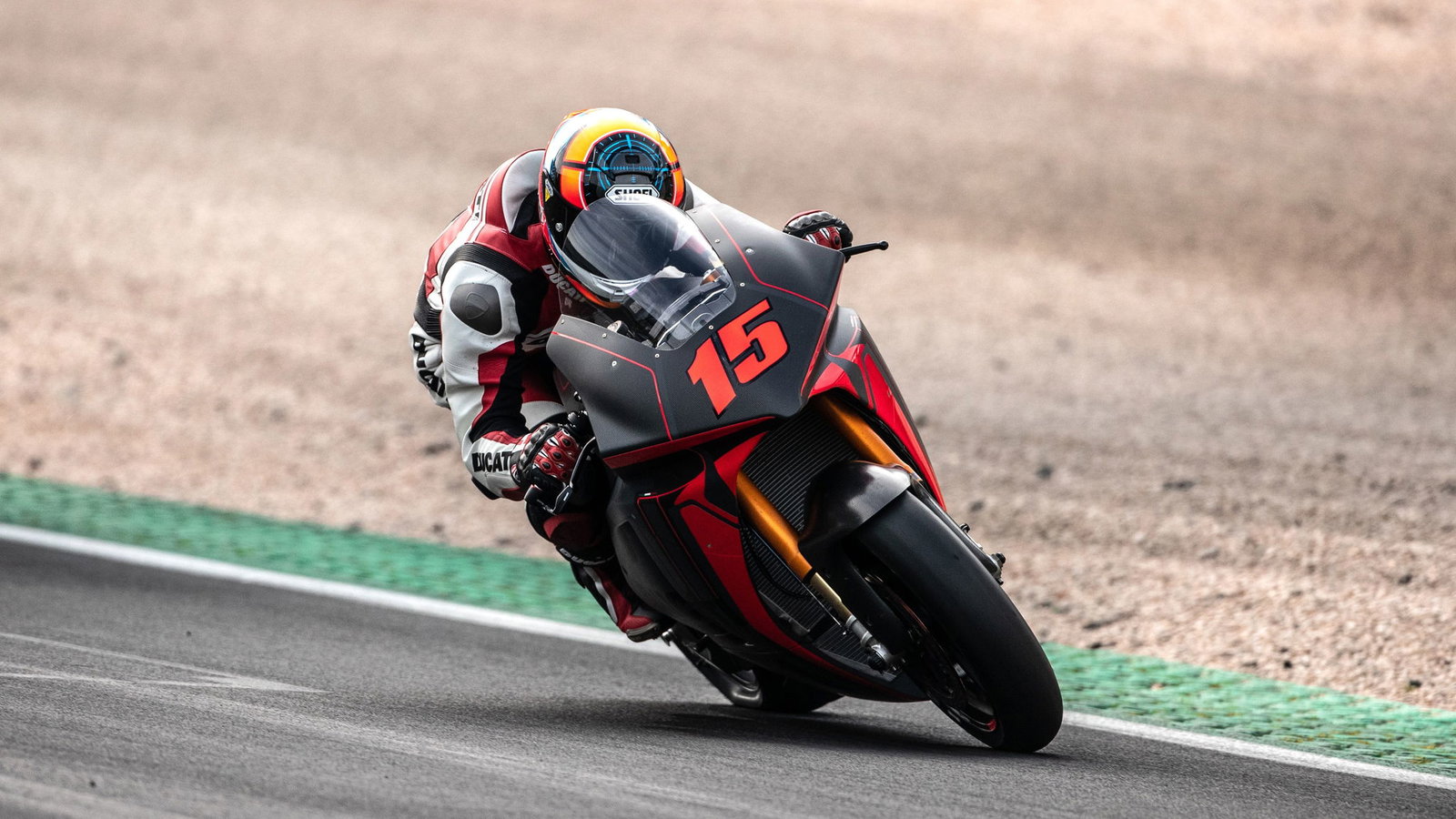 Alex de Angelis, Ducati V21L MotoE test, Vallelunga, 2022. - Ducati Media.