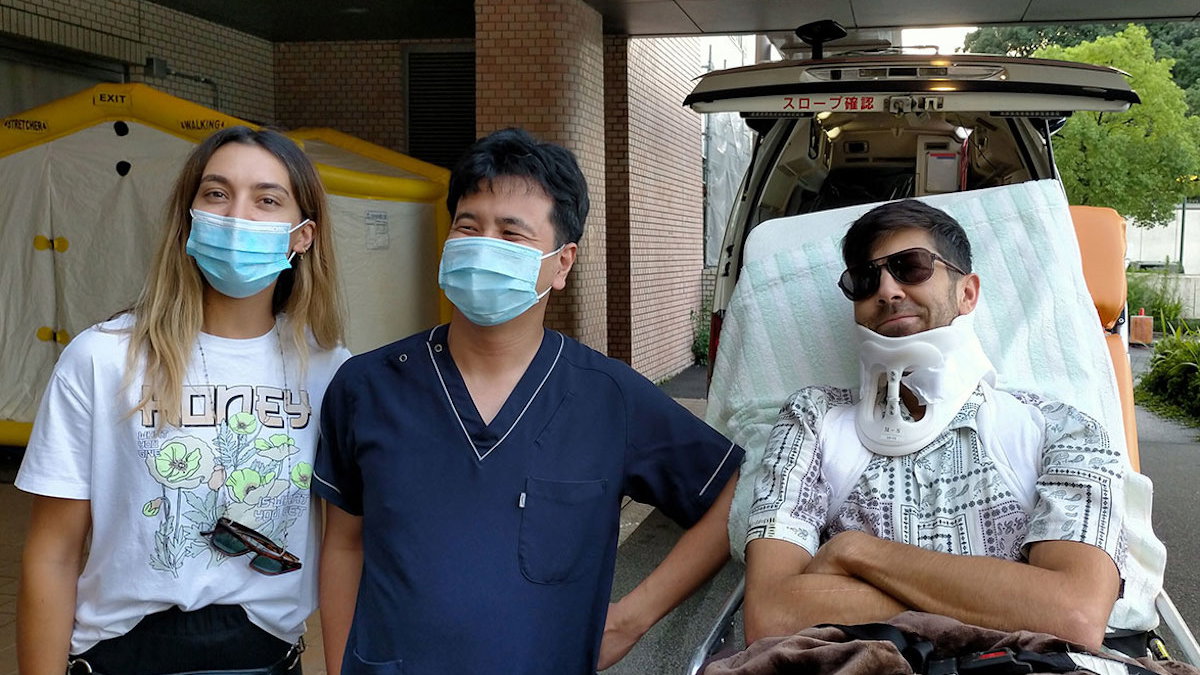 Gino Rea leaves hospital, returns to UK [credit: TSR/Technical Sports Racing Twitter]