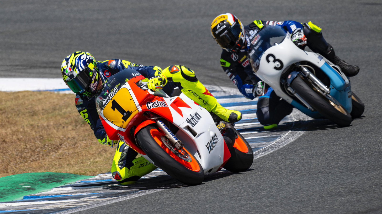 Valentino Rossi Hits The Track on Eddie Lawson GP Bike