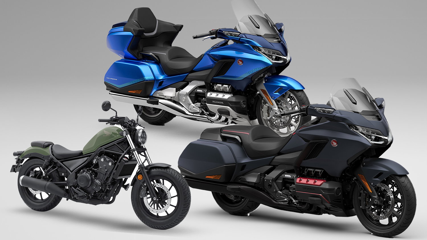 Honda new colours for 2022 YM Gold Wing, CMX Rebel