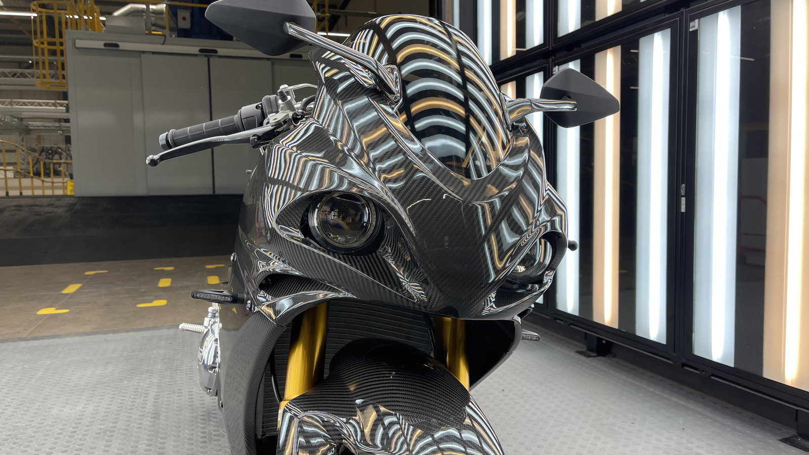 Norton V4SV in final inspection at the factory