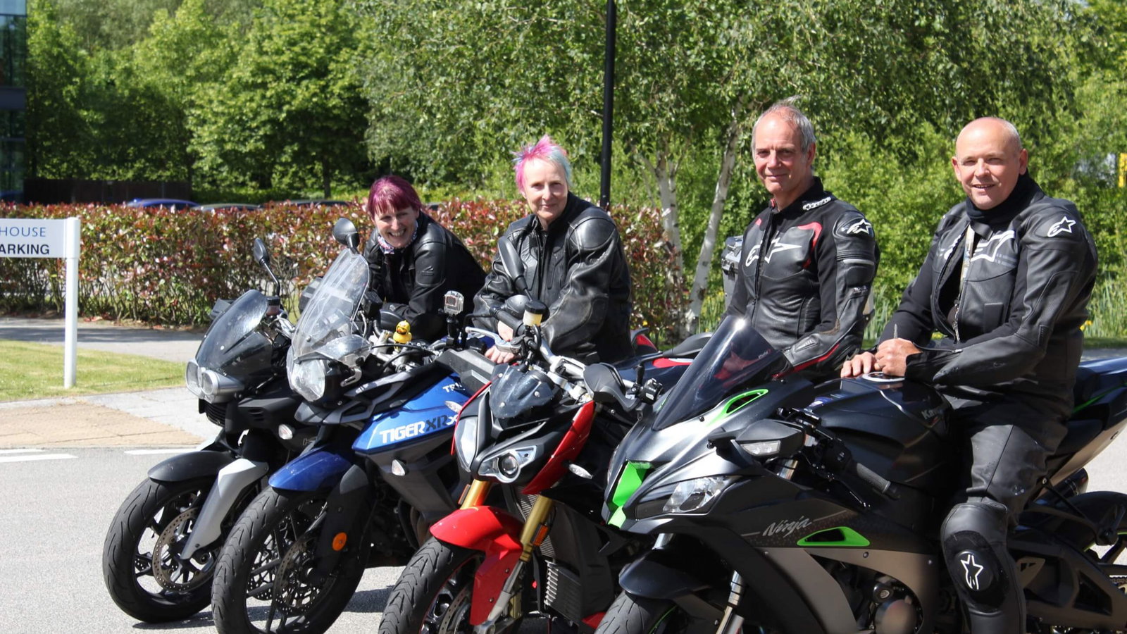 Sorrymate solicitors sat on their bikes