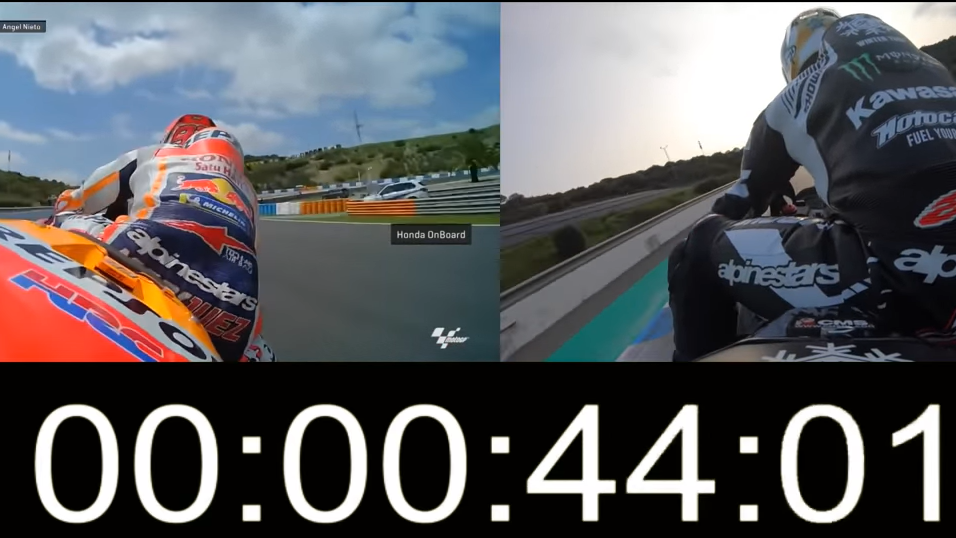 Jonathan Rea - Marc Marquez Jerez lap comparison