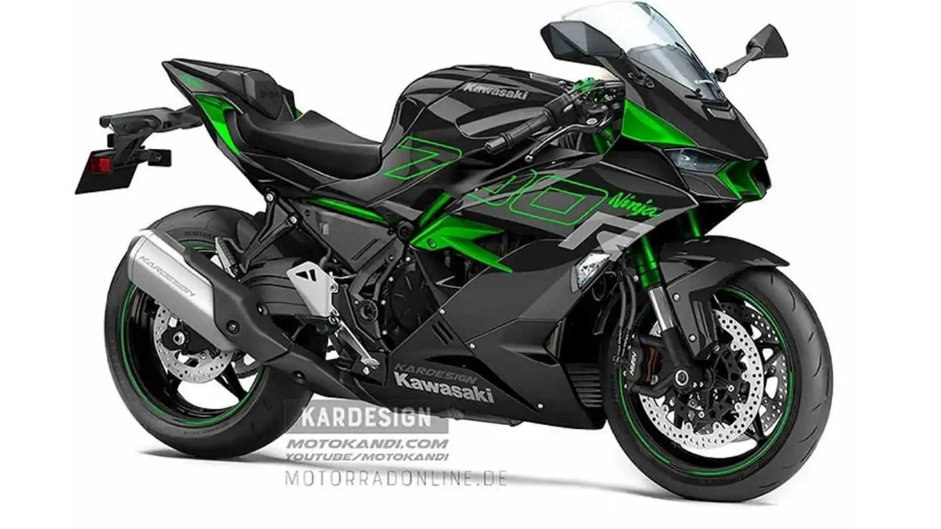 kawasaki ninja 700 rendering black 2021