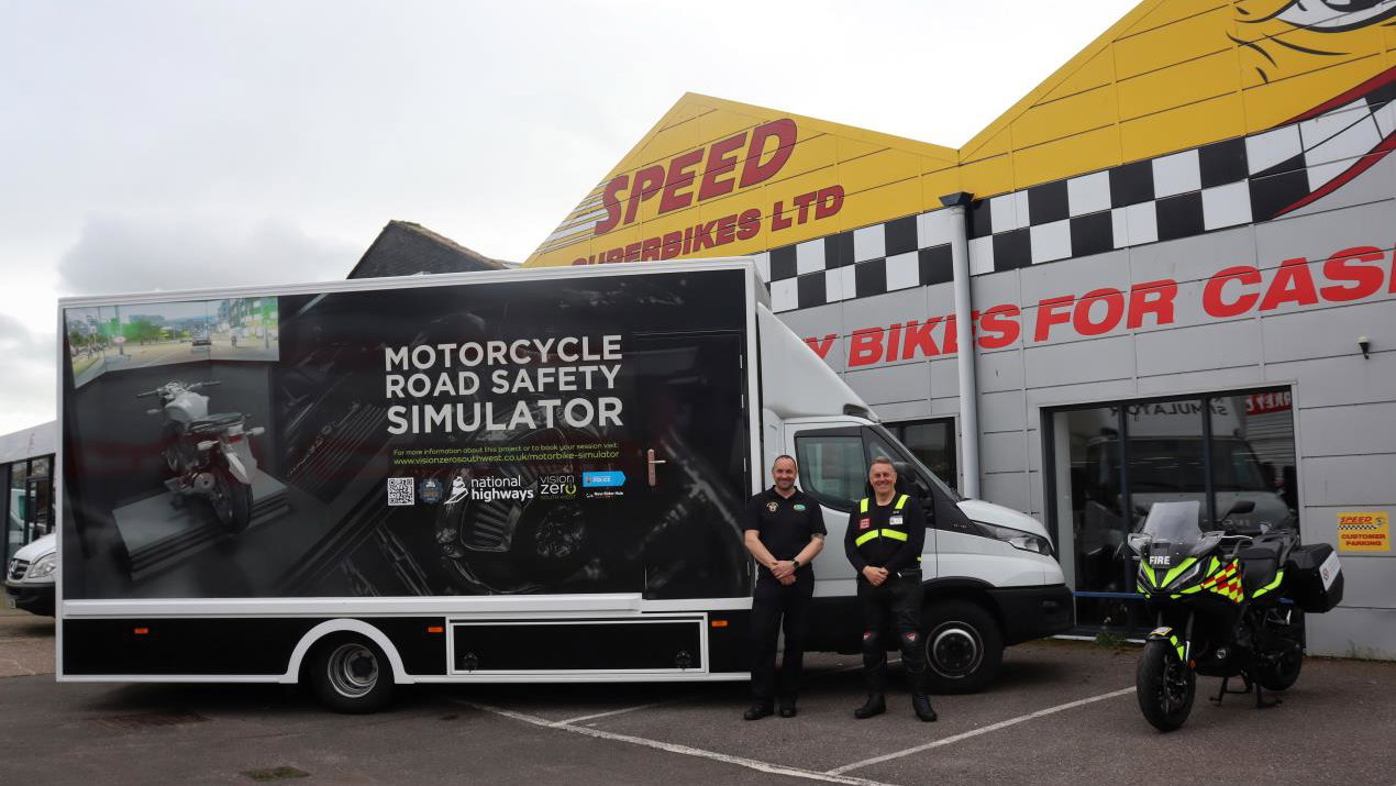 Motorcycle simulator. - Devon & Cornwall Police
