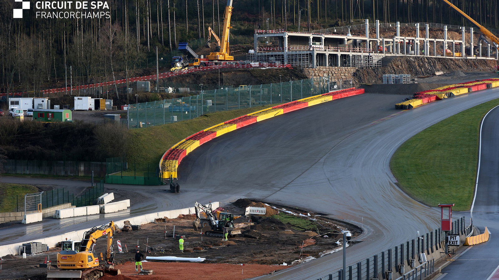 Spa Francorchamps improvement work taking place at Eau Rouge