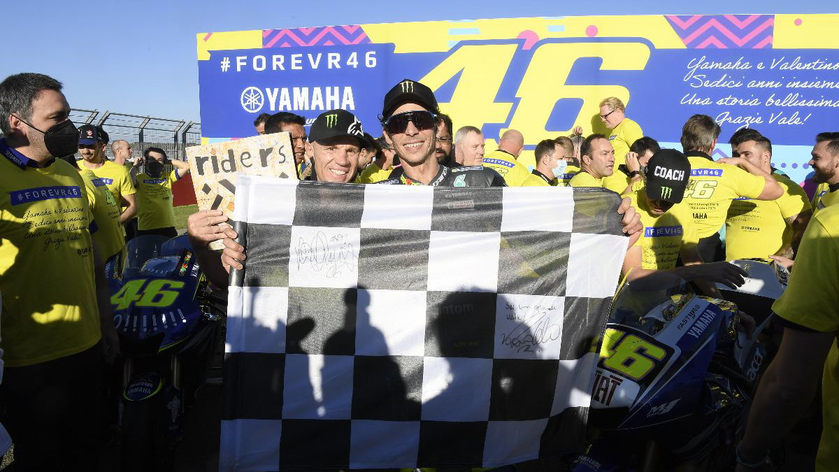 Valentino Rossi and Randy Mamola